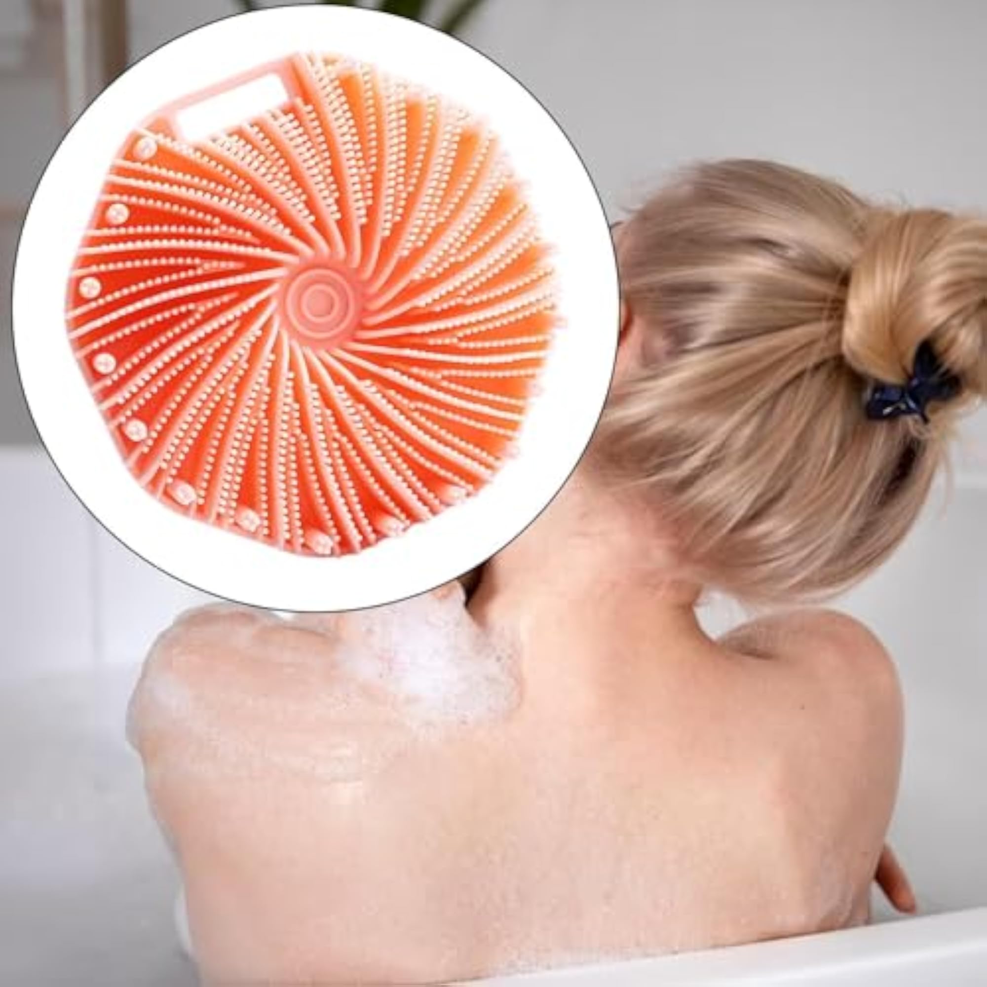Silicone Bath Brush Comfortable Exfoliating Shower Brush